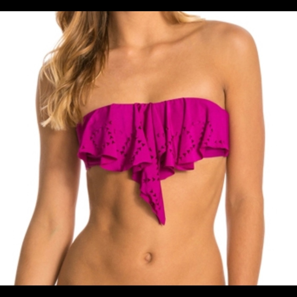 L Space Flutter Bye Ruffle Bandeau Top - image 4